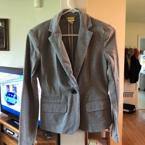 Light gray soft fabric blazer